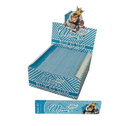 Monkey King Rolling Papers: Blue - King Size (50 Pack)