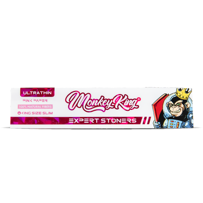 Monkey King Expert Stoners Rolling Papers: Pink - King Size Ultra Thin (50 Pack)