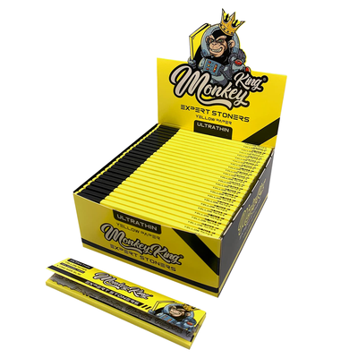 Monkey King Expert Stoners Extreme-Thin Rolling Papers: Yellow (50 Pack)