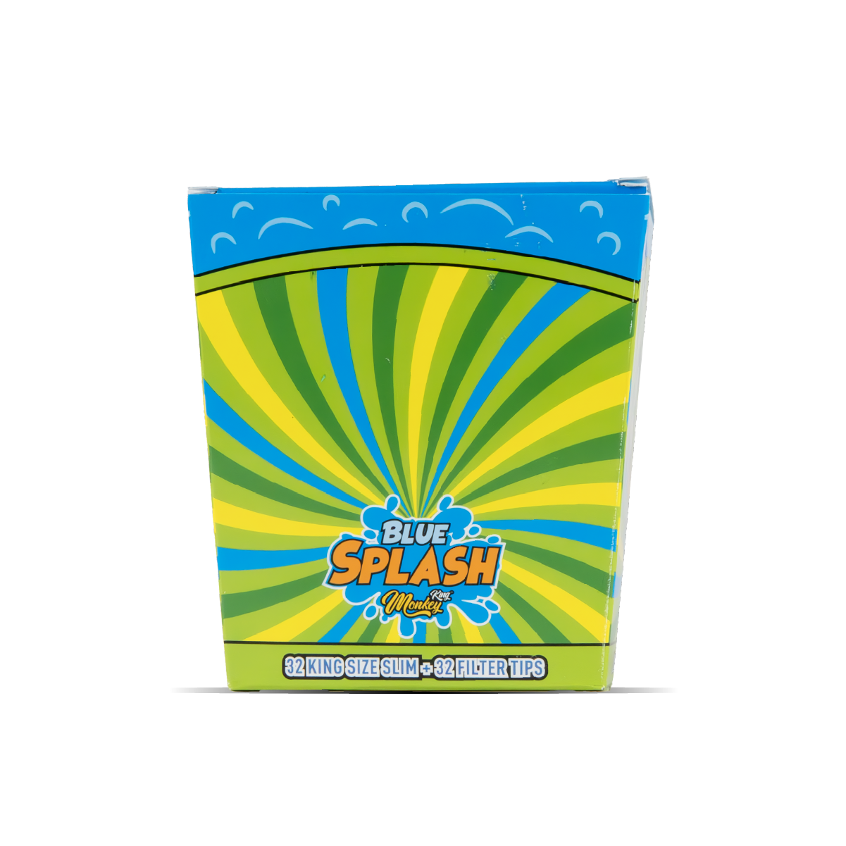 Monkey King Scented Smell Papers & Tips: Blue Splash - King Size (24 Pack)