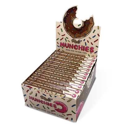 Monkey King Rolling Papers & Tips: Munchies Ed. - King Size Unbleached (24 Pack)