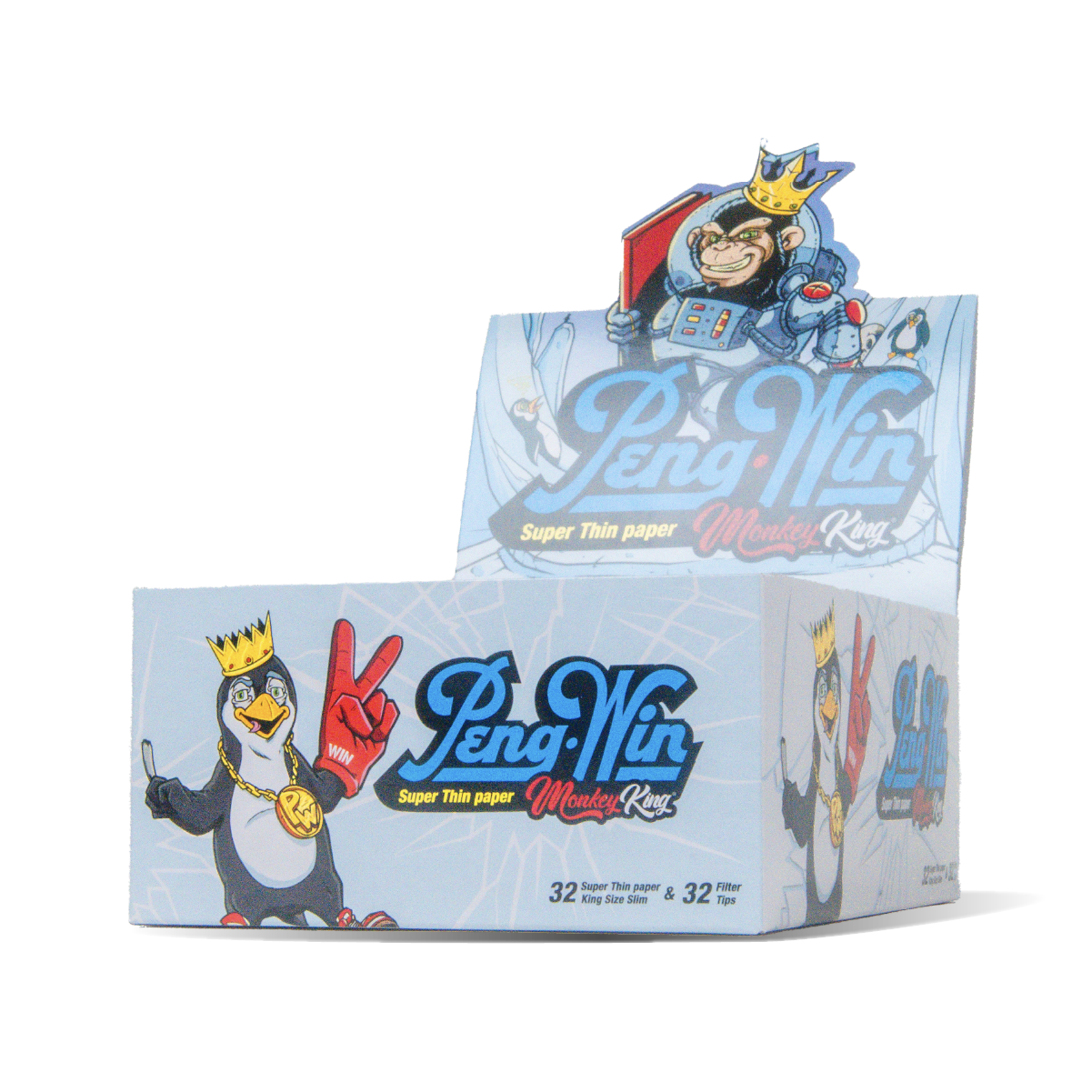 Monkey King Rolling Papers + Tips: Peng-Win Edition (24 Pack)