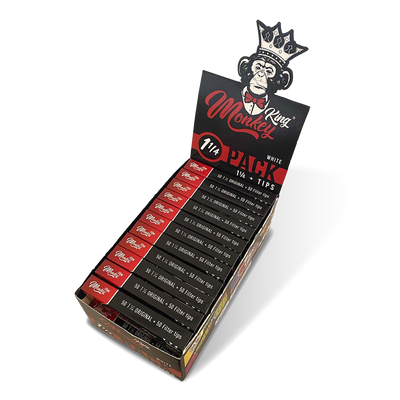 Monkey King Medium Rolling Papers + Tip: White Edition (24 Pack)