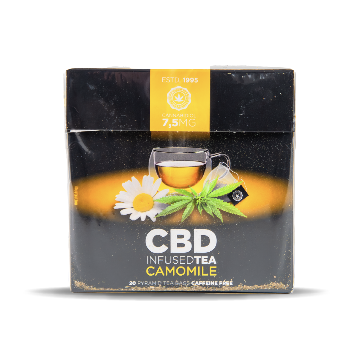 Multitrance Pyramid CBD Tea Bags - Camomile Tea 150mg