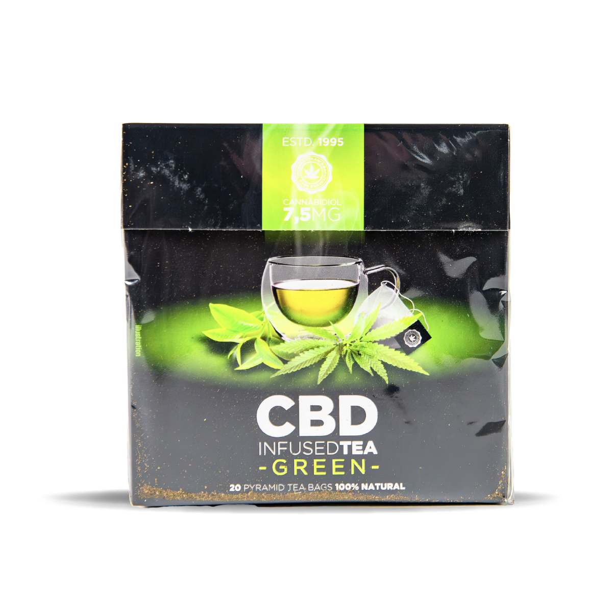 Multitrance Pyramid CBD Tea Bags - Green Tea 150mg