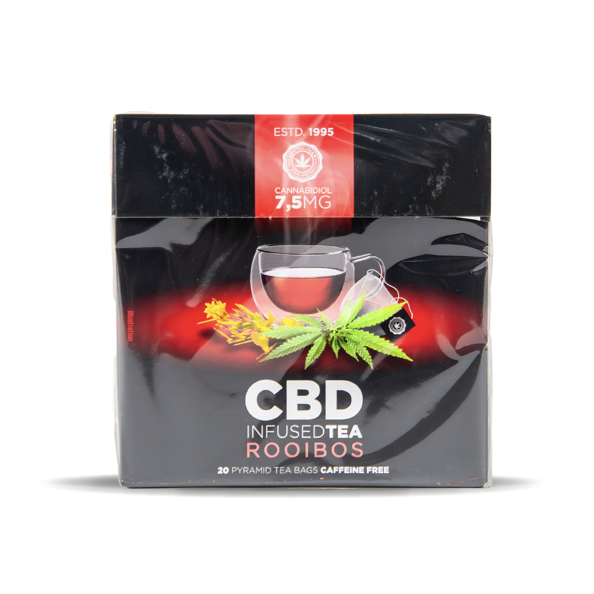Multitrance Pyramid CBD Tea Bags - Rooibos Tea 150mg