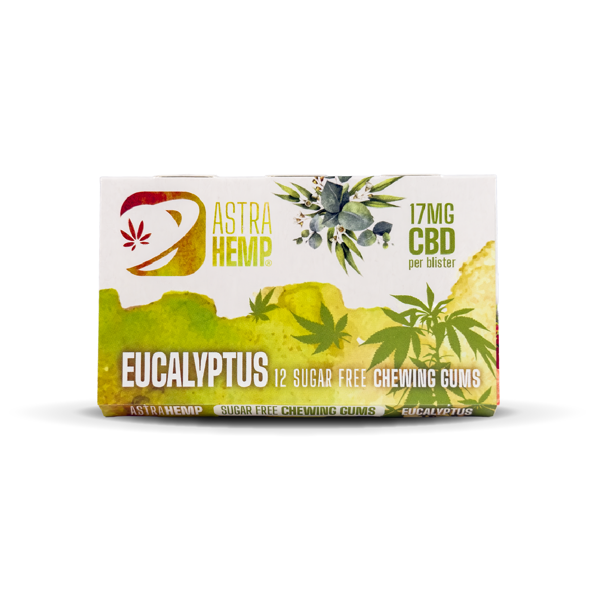 Astra Hemp Eucalyptus Chewing Gum 17mg Blister Packs (24 Pcs)