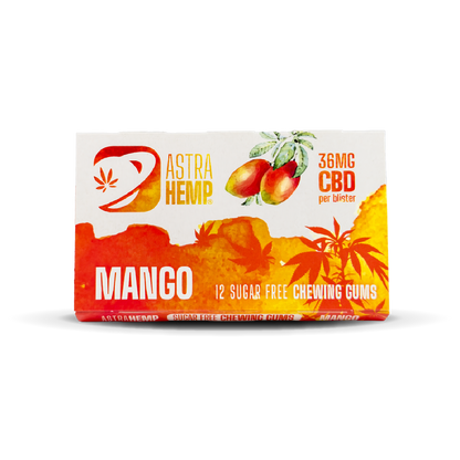 Astra Hemp CBD Chewing Gum Blister Packs: Mango - 36mg (24 Pack)