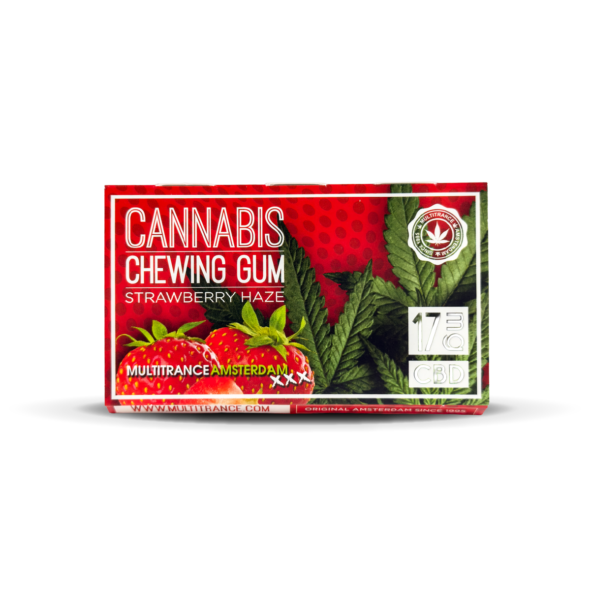 Cannabis CBD 17mg Chewing Gum Strawberry Haze (24 Pcs)