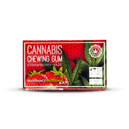 Cannabis CBD Chewing Gum: Strawberry Haze - 17mg (24 Pack)
