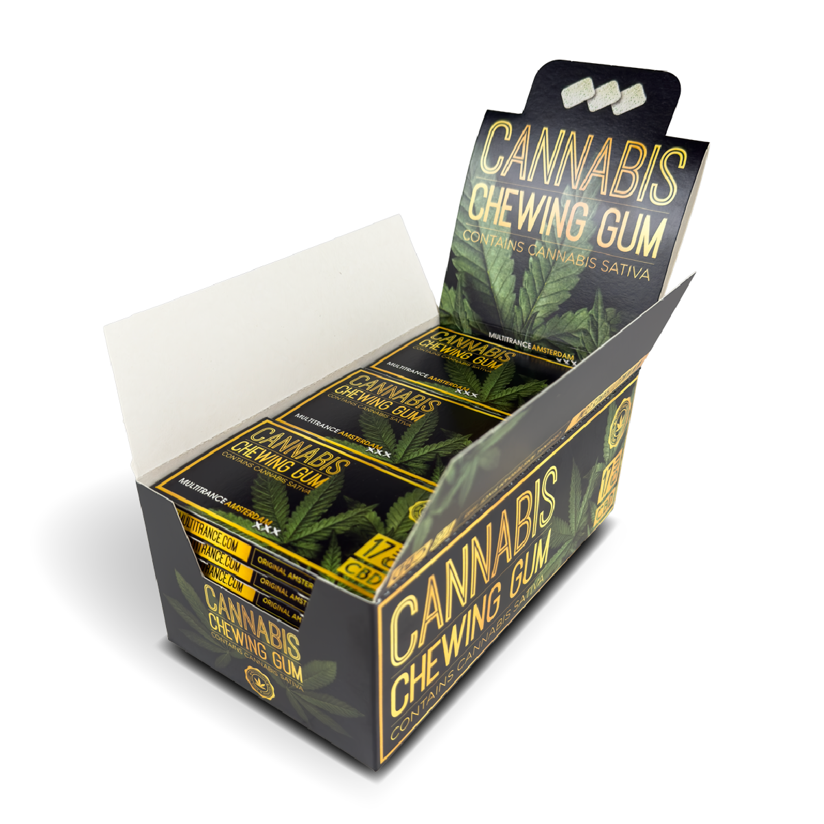 Cannabis CBD 17mg Chewing Gum Eucalyptus (24 Pcs)