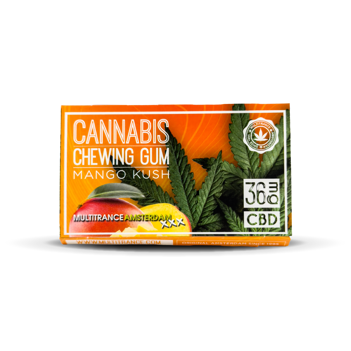 Cannabis CBD 36mg Chewing Gum Mango Kush (24 Pcs)