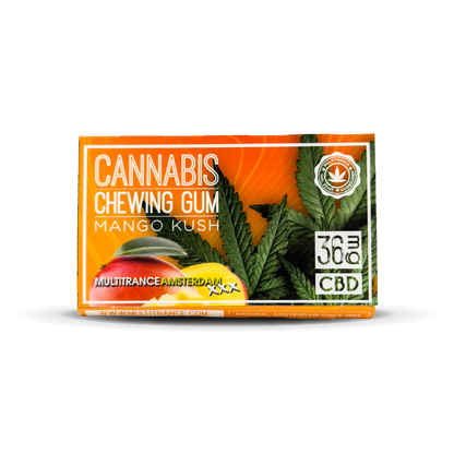 Cannabis CBD Chewing Gum: Mango Kush -  36mg (24 Pack)