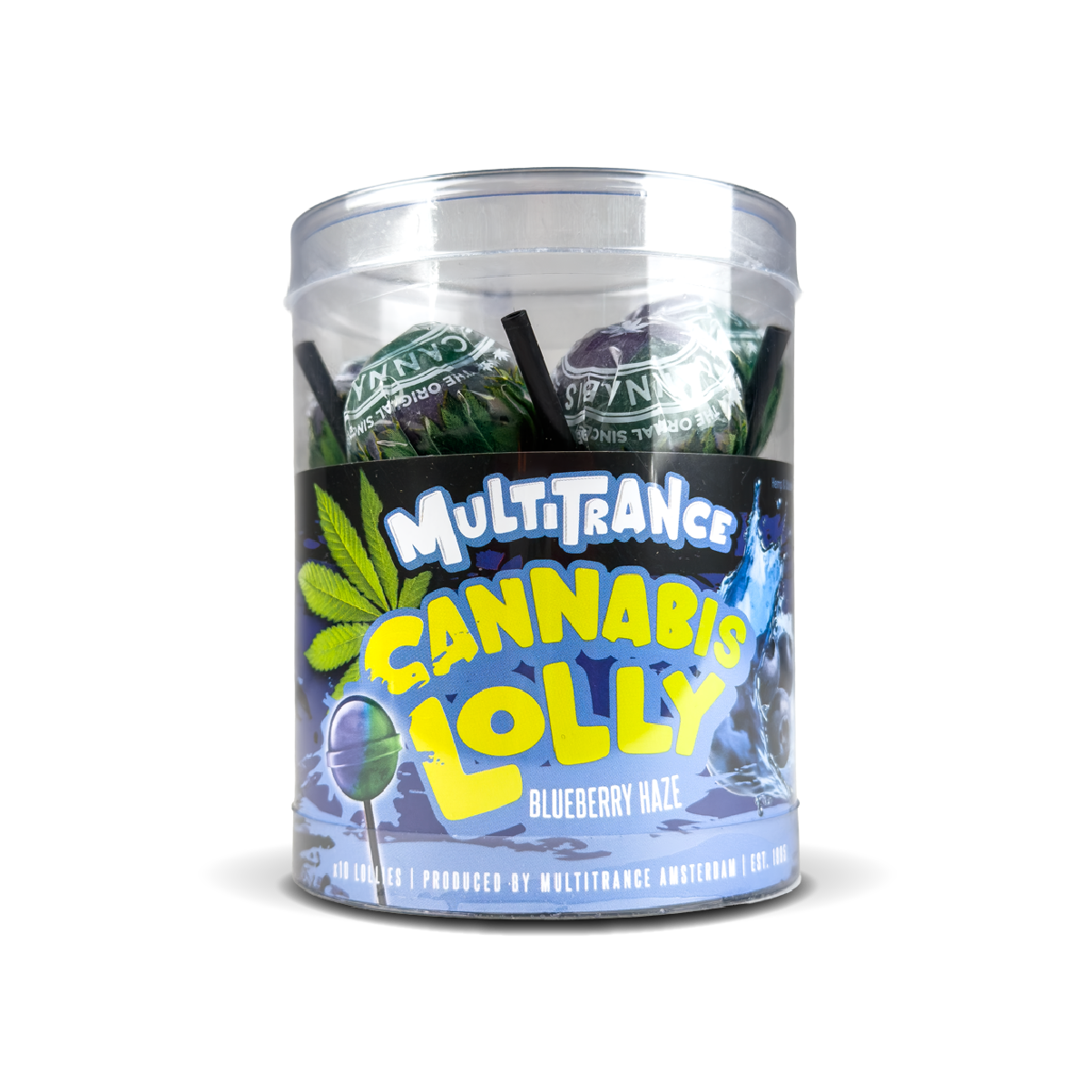 Multitrance Blueberry Haze Cannabis Lolly 10 Pack