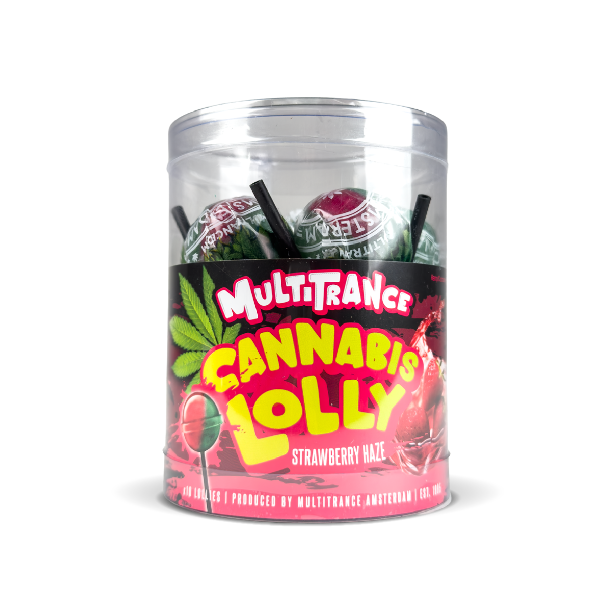 Multitrance Strawberry Haze Cannabis Lolly 10 Pack