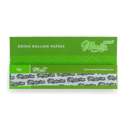 Monkey King Rolling Papers: Green - King Size (50 Pack)