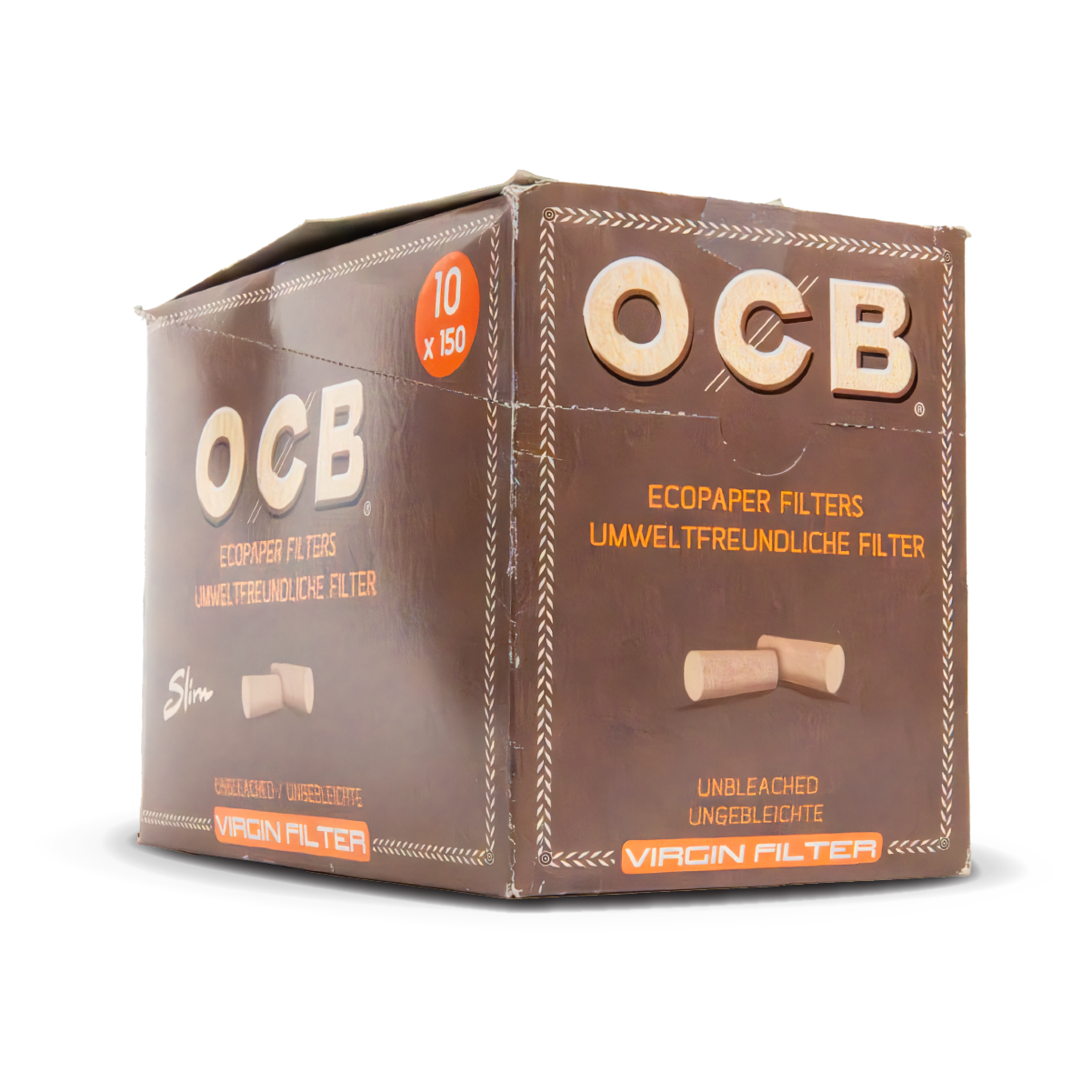 OCB Filters: Virgin Bagged - 150 Tips (10 Pack)