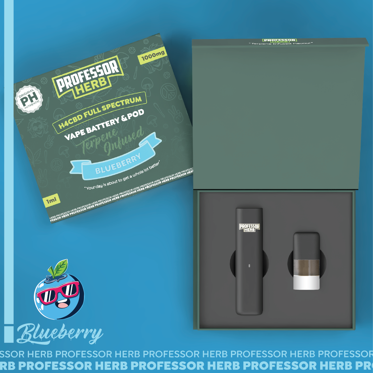 Professor Herb 1000mg H4CBD Full Spectrum 1ml Pod Kit