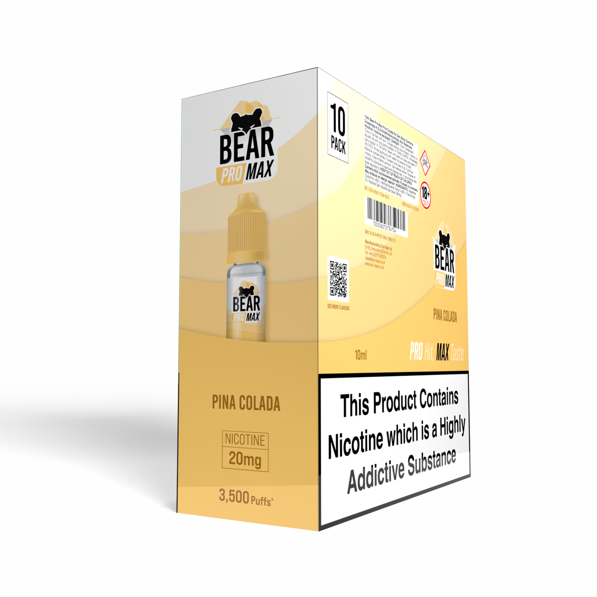 BEAR Pro MAX Salts: Pina Colada - 20mg (10 Pack)