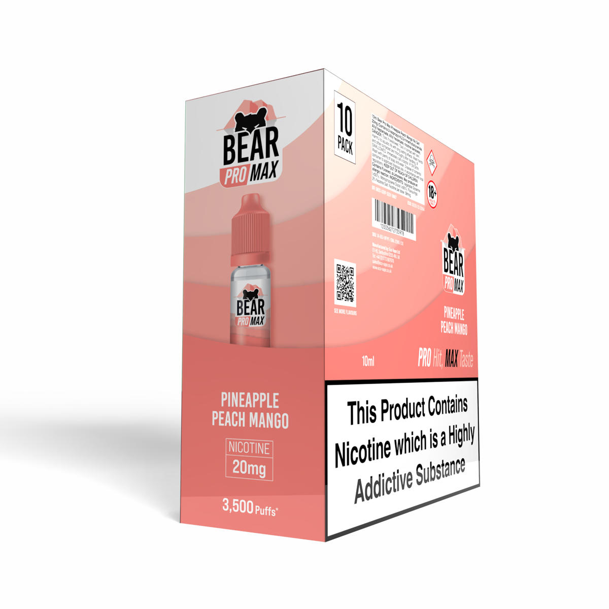 BEAR Pro MAX Salts: Pineapple Peach Mango - 10mg (10 Pack)