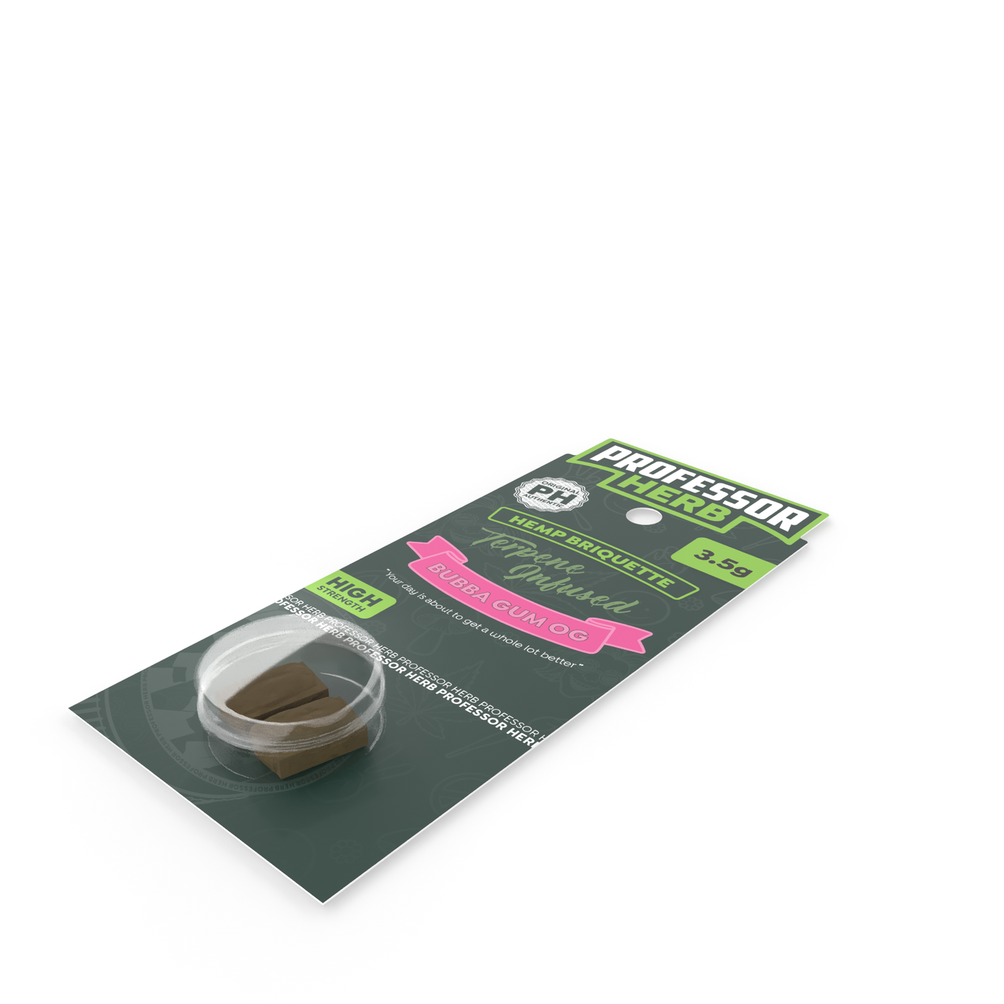 Professor Herb Hemp Briquette Hash 3.5g Bubba Gum OG