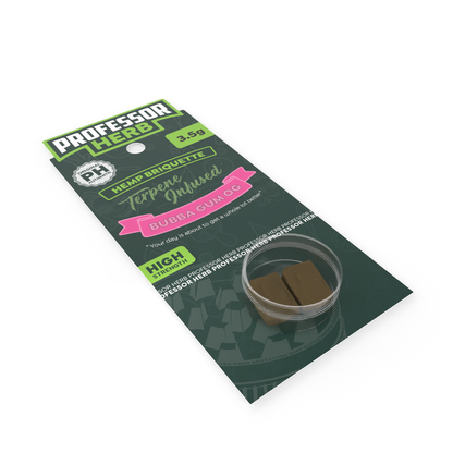Professor Herb Hemp Briquette Hash 3.5g Bubba Gum OG