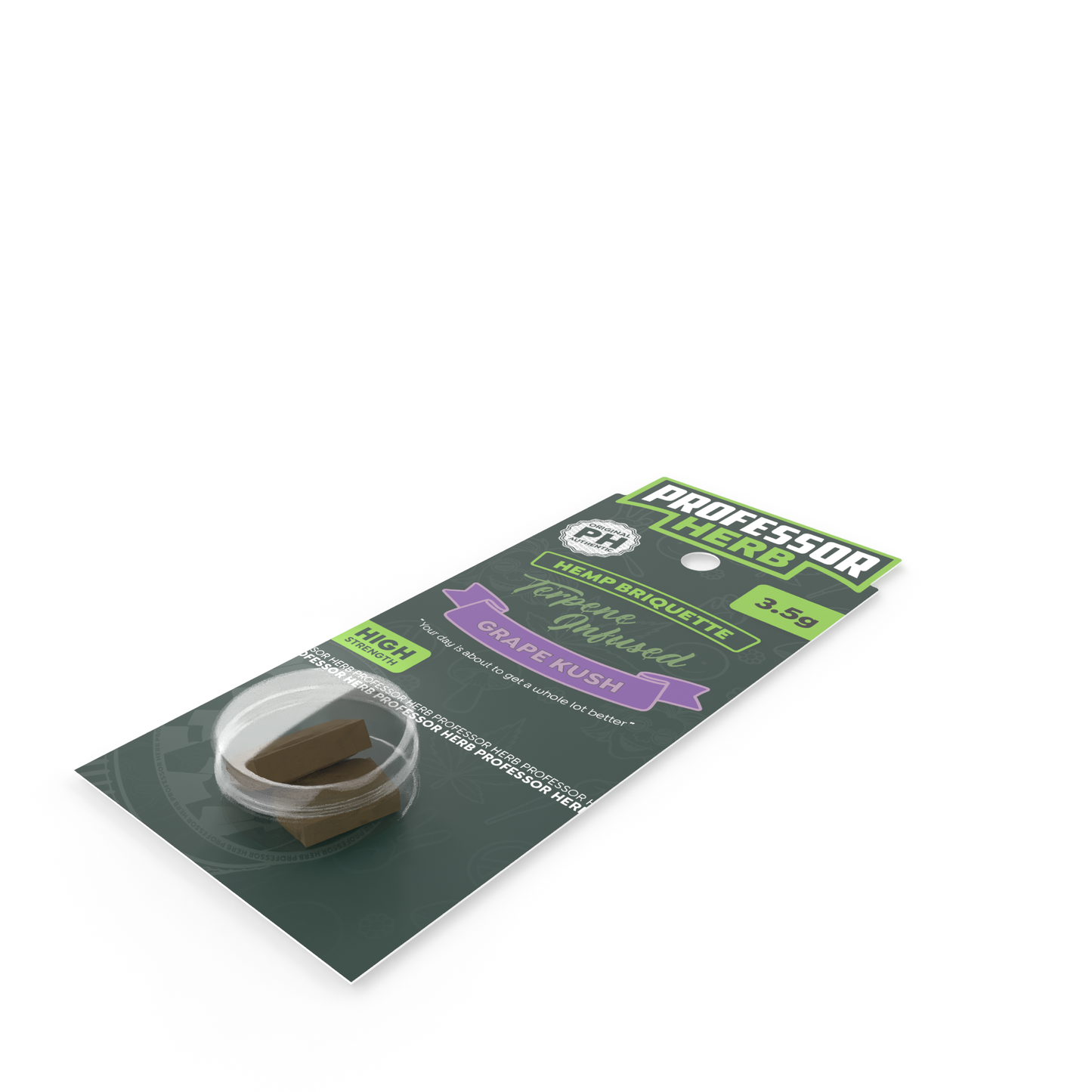 Professor Herb Hemp Briquette Hash 3.5g Grape Kush