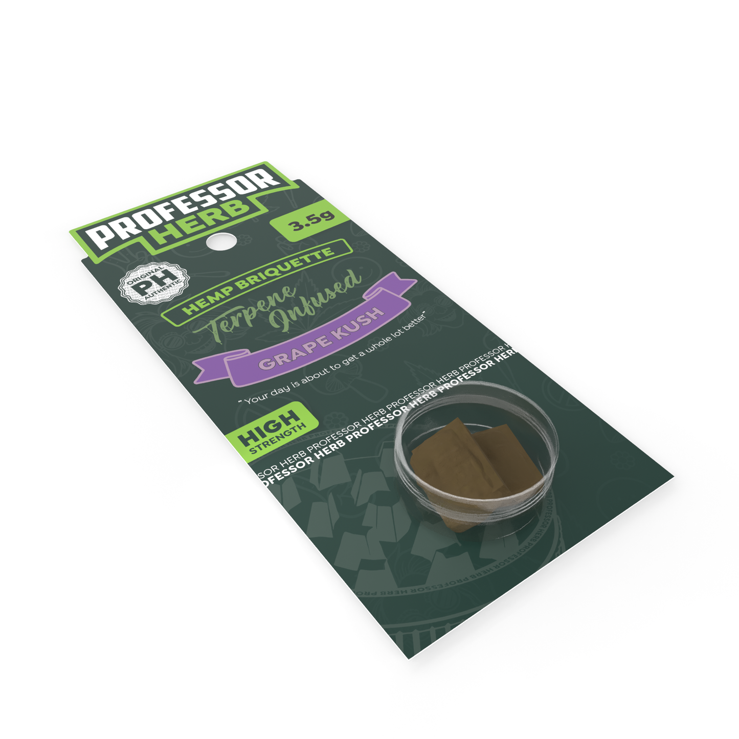 Professor Herb Hemp Briquette Hash 3.5g Grape Kush