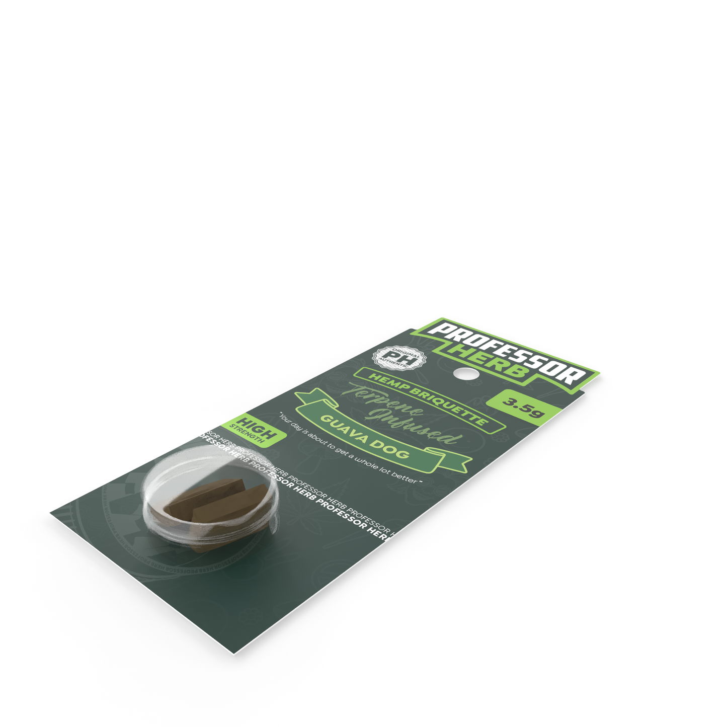 Professor Herb Hemp Briquette Hash 3.5g Guava Dog