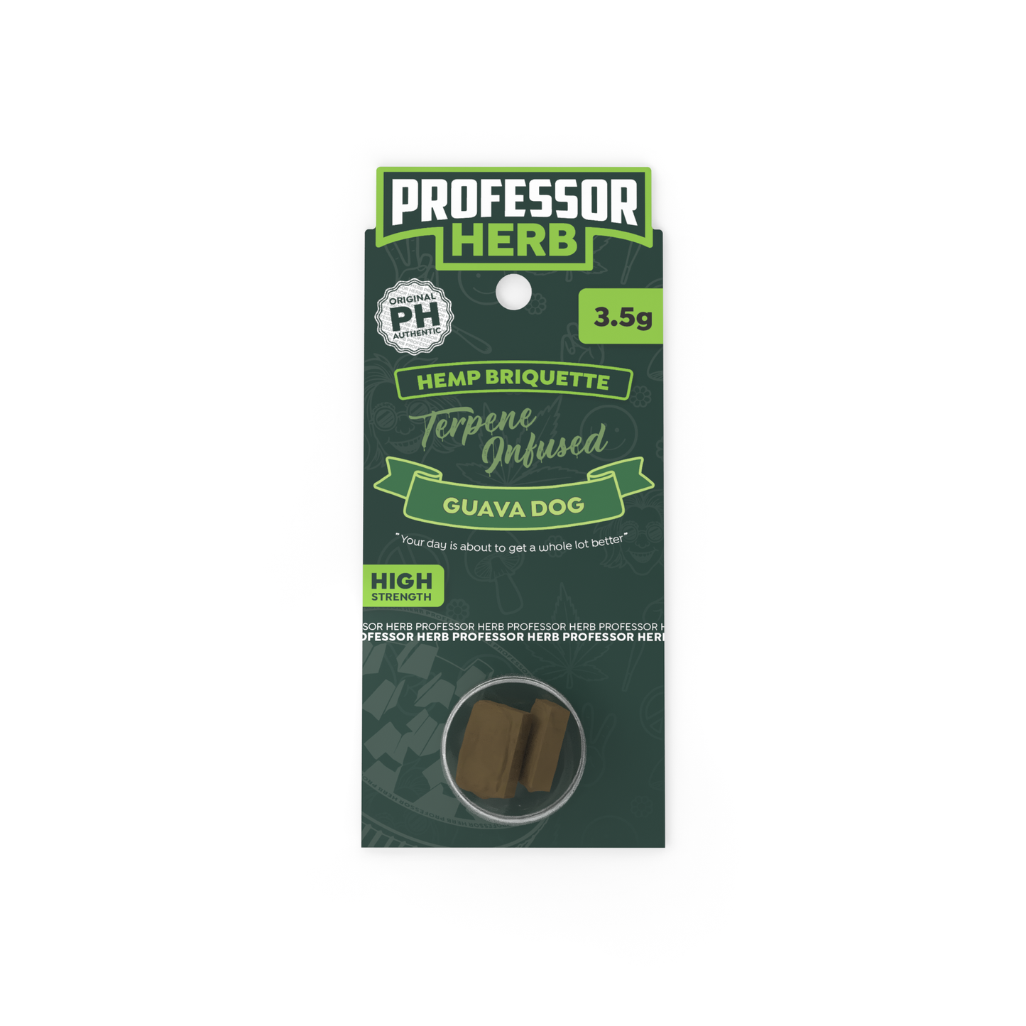 Professor Herb Hemp Briquette Hash 3.5g Guava Dog