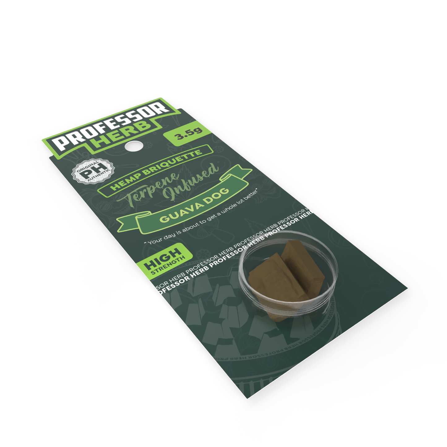 Professor Herb Hemp Briquette Hash 3.5g Guava Dog