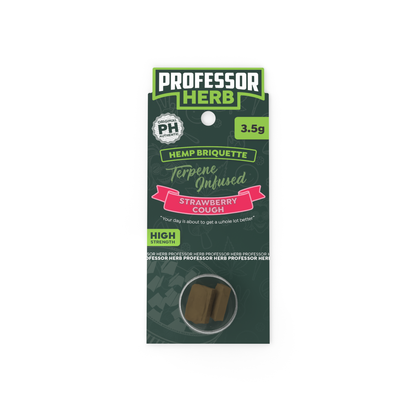 Professor Herb Hemp Briquette Hash 3.5g Strawberry Cough