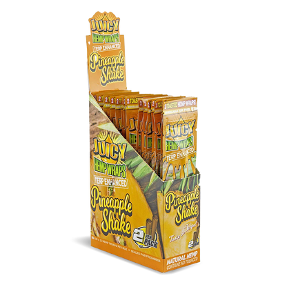 Juicy Terpene Hemp Wraps: Pineapple Shake - 2x Wraps (25 Pack)