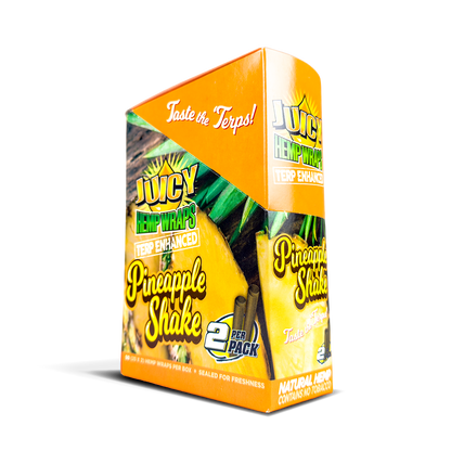 Juicy Terpene Hemp Wraps: Pineapple Shake - 2x Wraps (25 Pack)