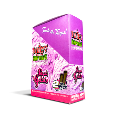 Juicy Terpene Hemp Wraps: Purple Gelato - 2x Wraps (25 Pack)