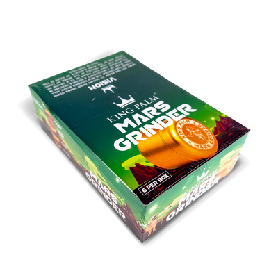 King Palm 4-Piece Grinders: Orange Mars (6 Pack)