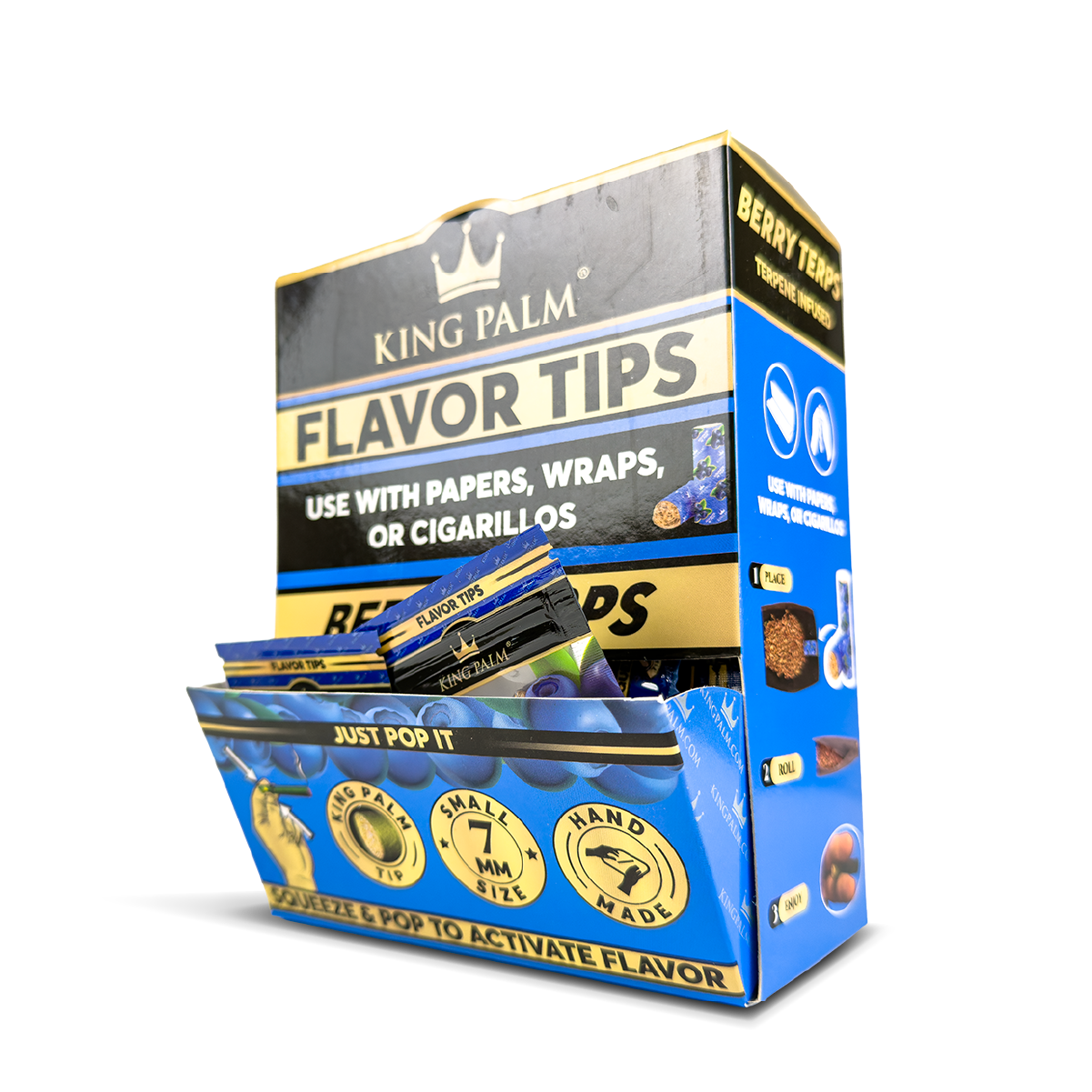 King Palm Flavoured Squeeze & Pop Tips - Berry Terps (50pcs)