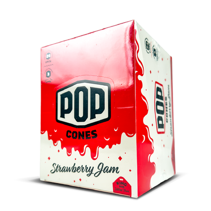POP King Size Ultra Thin Pre Rolled Cones - Strawberry Jam (Full Box)