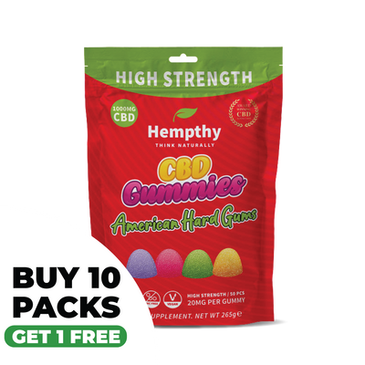 Hempthy CBD American Hard Gums 1000mg