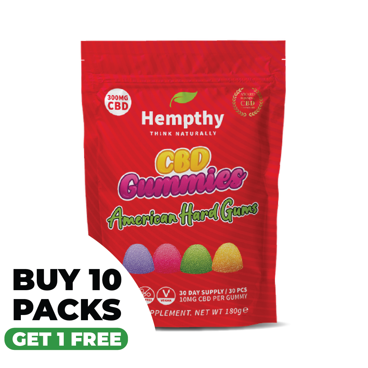 Hempthy CBD American Hard Gums 300mg