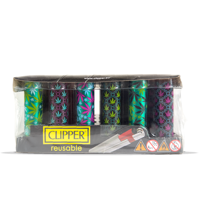 Clipper Lighters - Metal Digital Weed (30pcs)