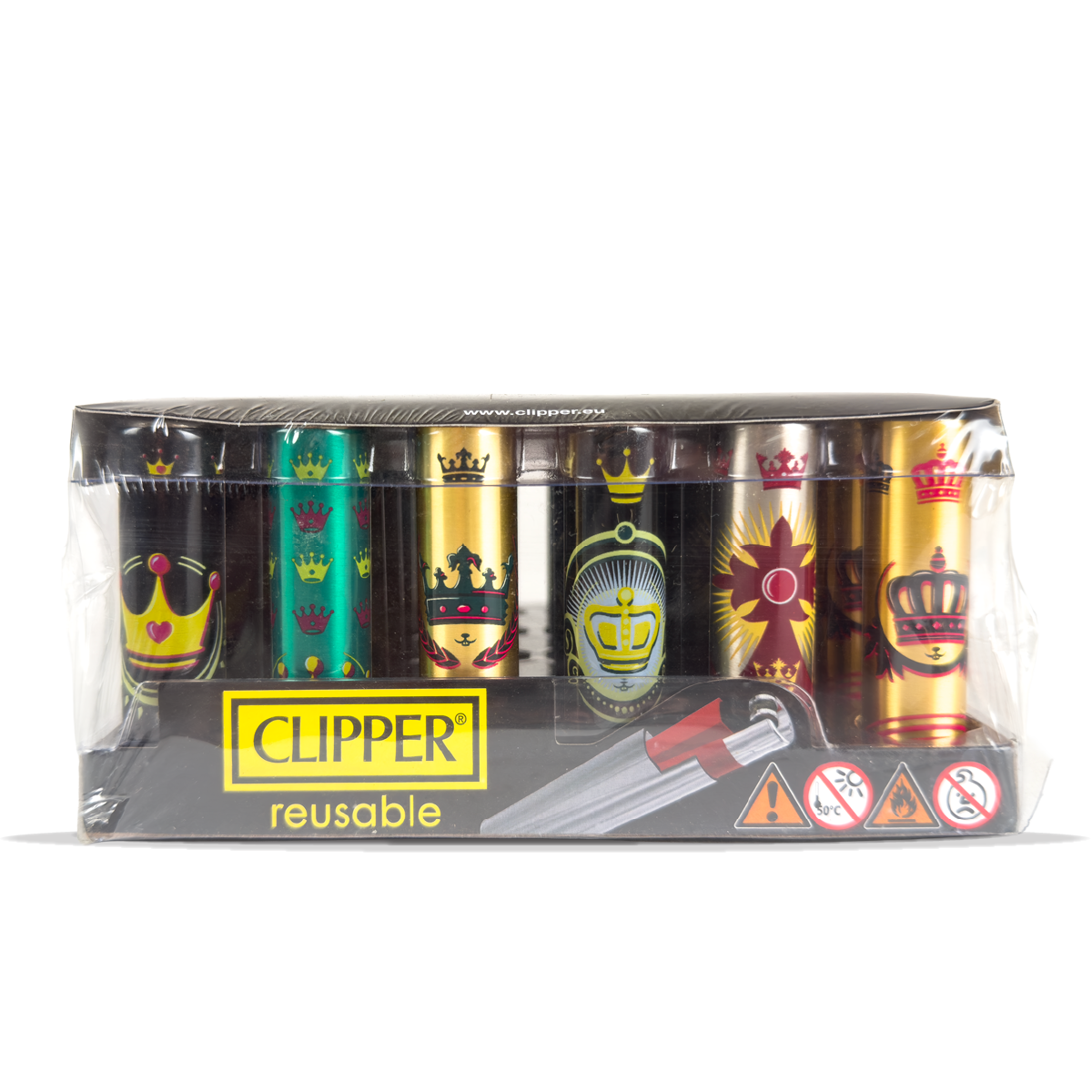 Clipper Lighters - Metal The Crown (30pcs)