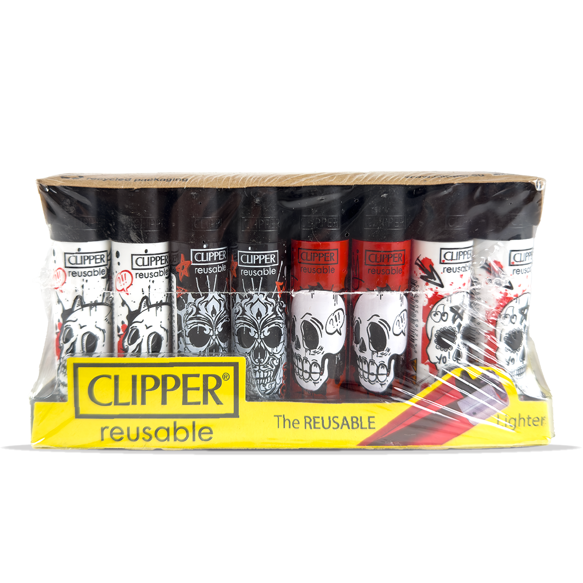 Clipper Lighters - Graffiti Skulls (40 pcs)