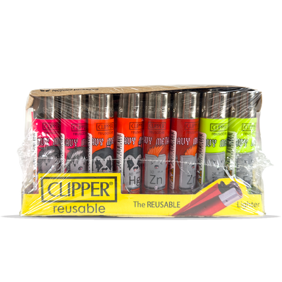 Clipper Lighters - Heavy Metals (40 pcs)