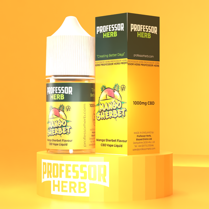 Professor Herb CBD Vape Liquid 1000mg/30ml V2 - Mango Sherbet