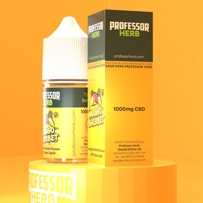 Professor Herb CBD Vape Liquid 1000mg/30ml V2 - Mango Sherbet