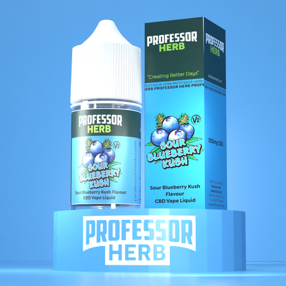 Professor Herb CBD Vape Liquid 1000mg/30ml V2- Sour Blueberry Kush