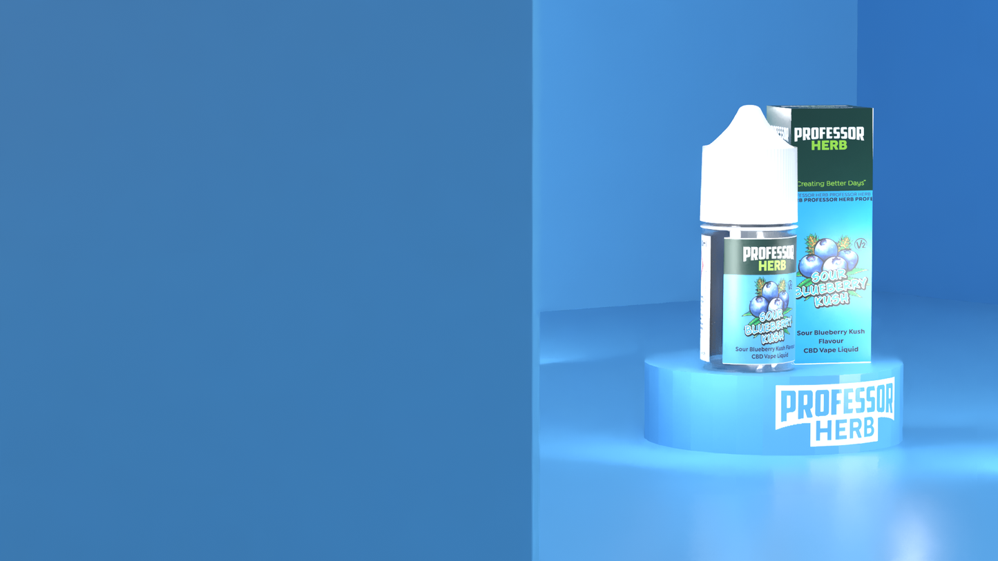 Professor Herb CBD Vape Liquid 1000mg/30ml V2- Sour Blueberry Kush