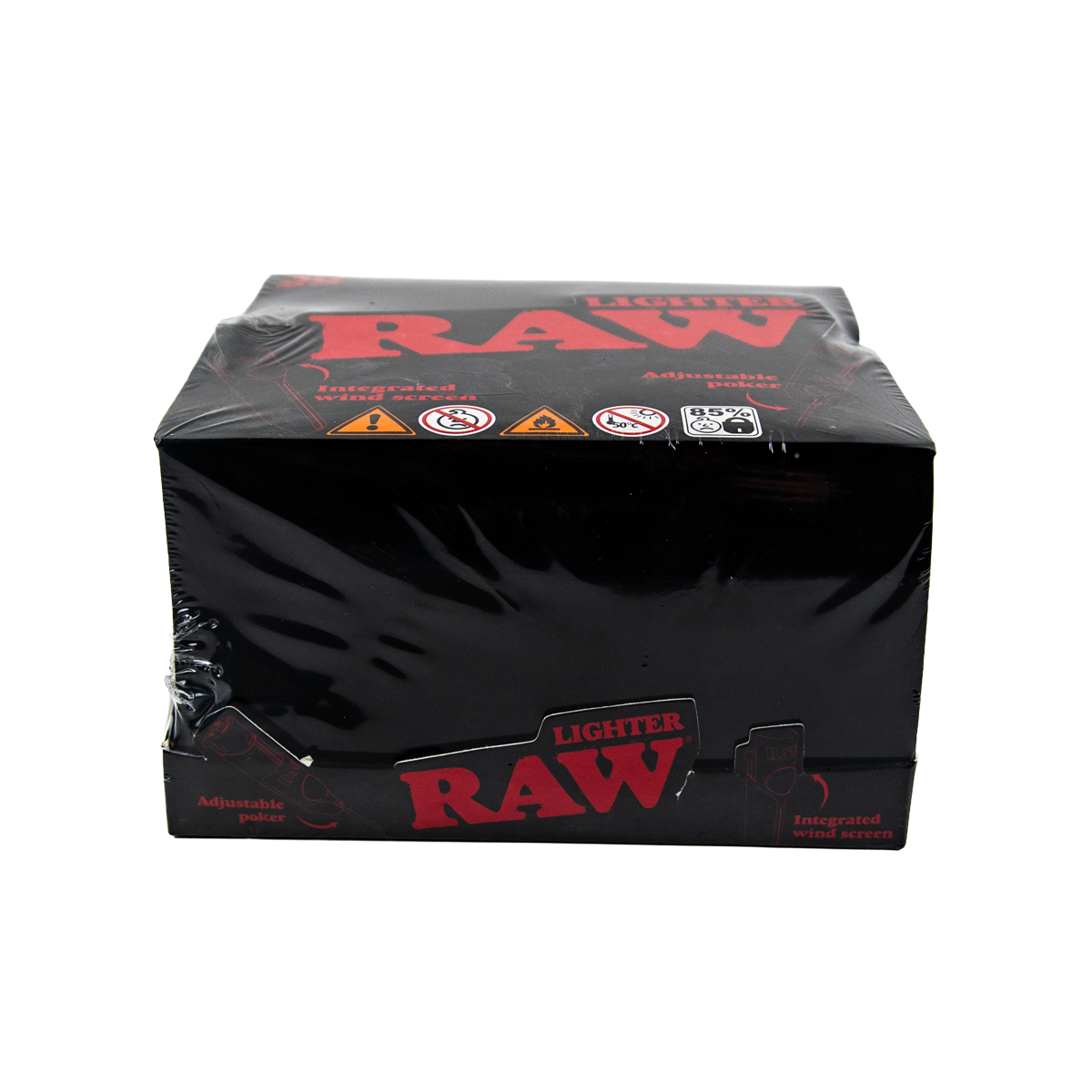Raw: Black Adjustable Poker Lighters (30 Pack)