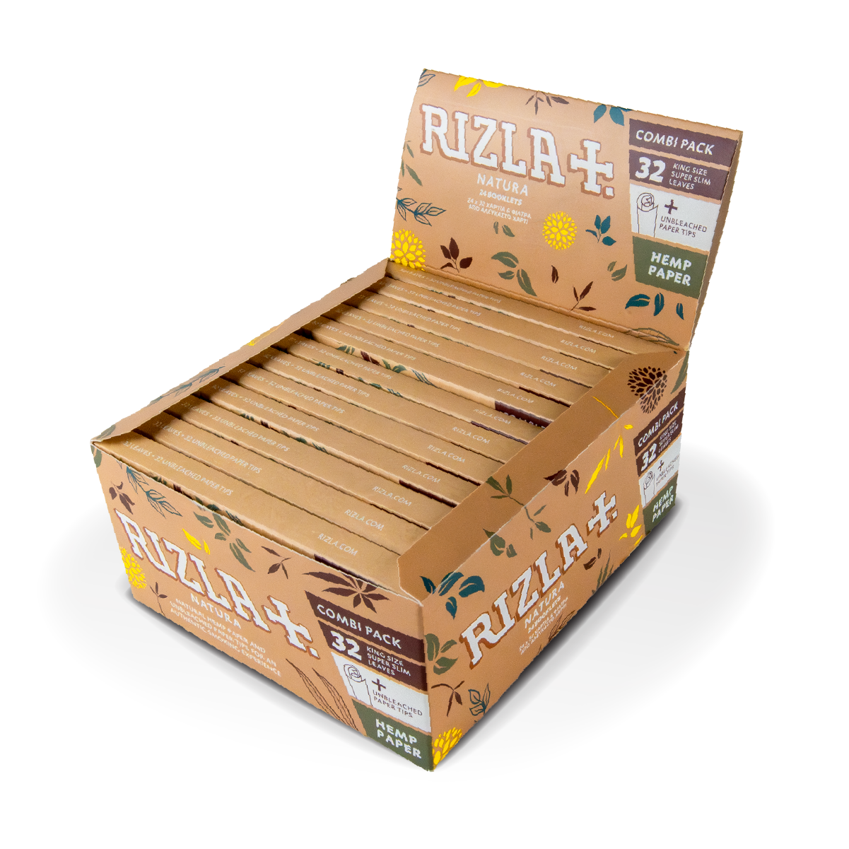 Rizla Rolling Papers & Tips: Natural - King Size Slim (24 Pack ...